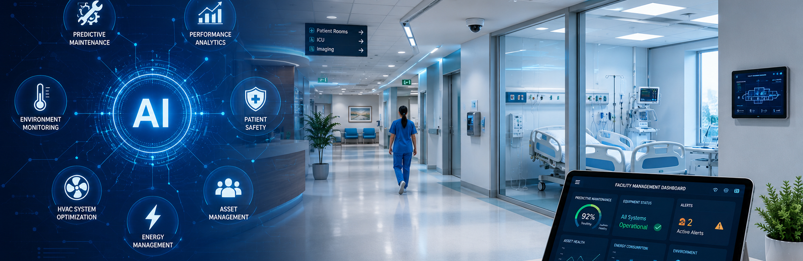 AI in Healthcare Facilities Management: From Predictive Maintenance to Improved Patient Safety